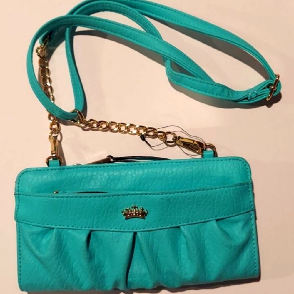 Juicy Couture crossbody strap shoulder bagsgorgeous turquoise wallet crossbody